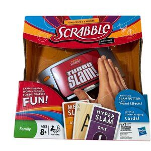 Scrabble Turbo Slam Electronic Card Game 2-4 Players Ages 8+ Family Fun Hasbro